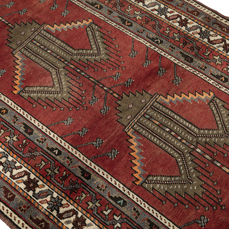 Alfombra Vintage Turca Anudada a Mano - 110 cm x 209 cm - K0088196
