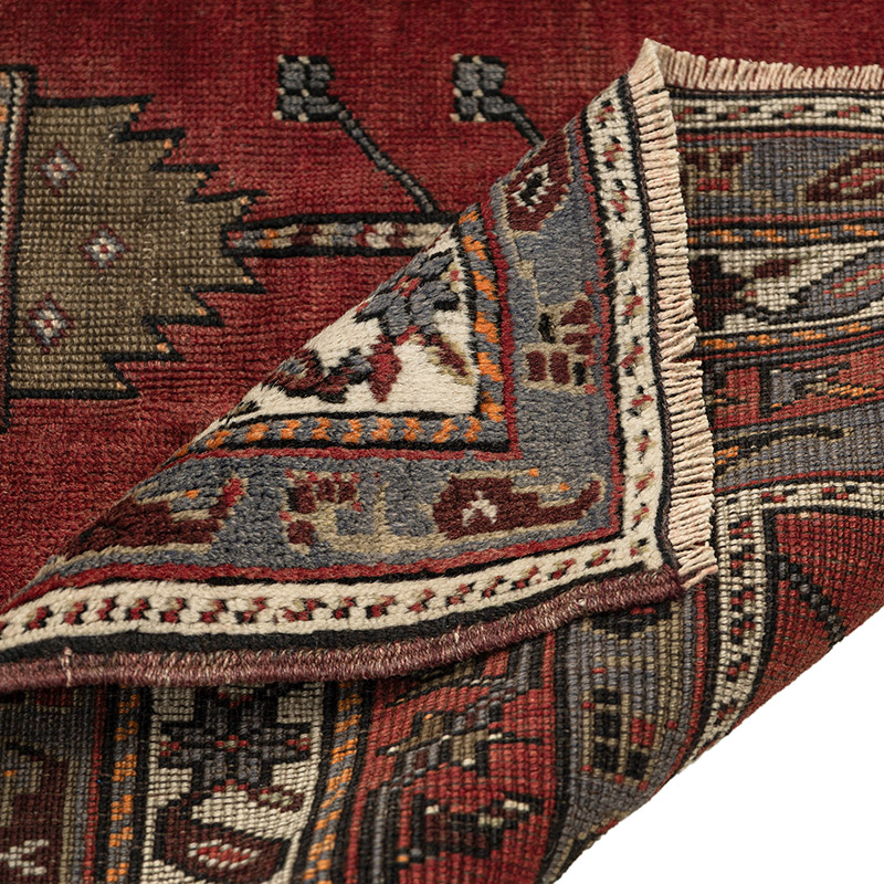 Alfombra Vintage Turca Anudada a Mano - 110 cm x 209 cm - K0088196