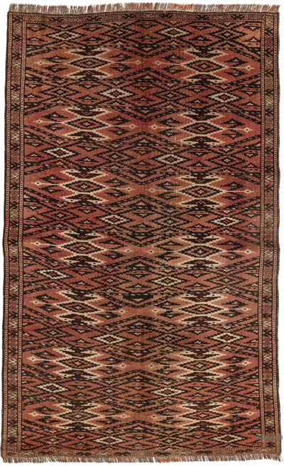 Vintage Caucasian Hand-Knotted Rug