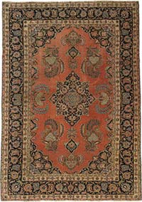 Alfombra Oriental Vintage Anudada a Mano - 265 cm x 377 cm