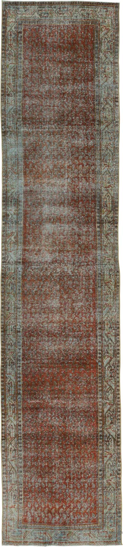 Vintage Turkish Hand-Knotted Runner - 3'  x 13' 9" (36" x 165")