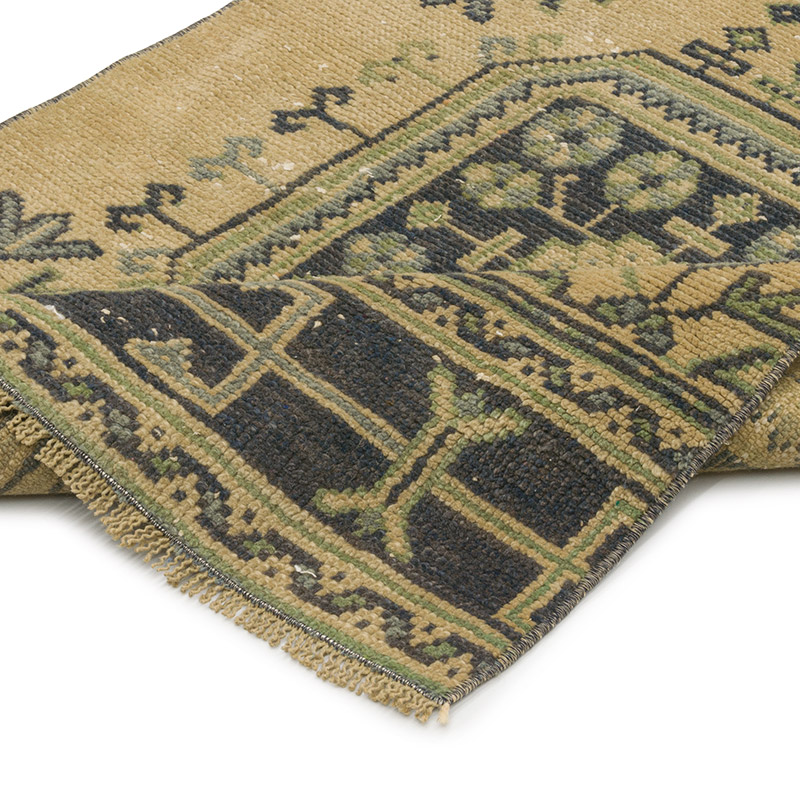 Pasillo Vintage Turco Anudado a Mano - 74 cm x 660 cm - K0088273