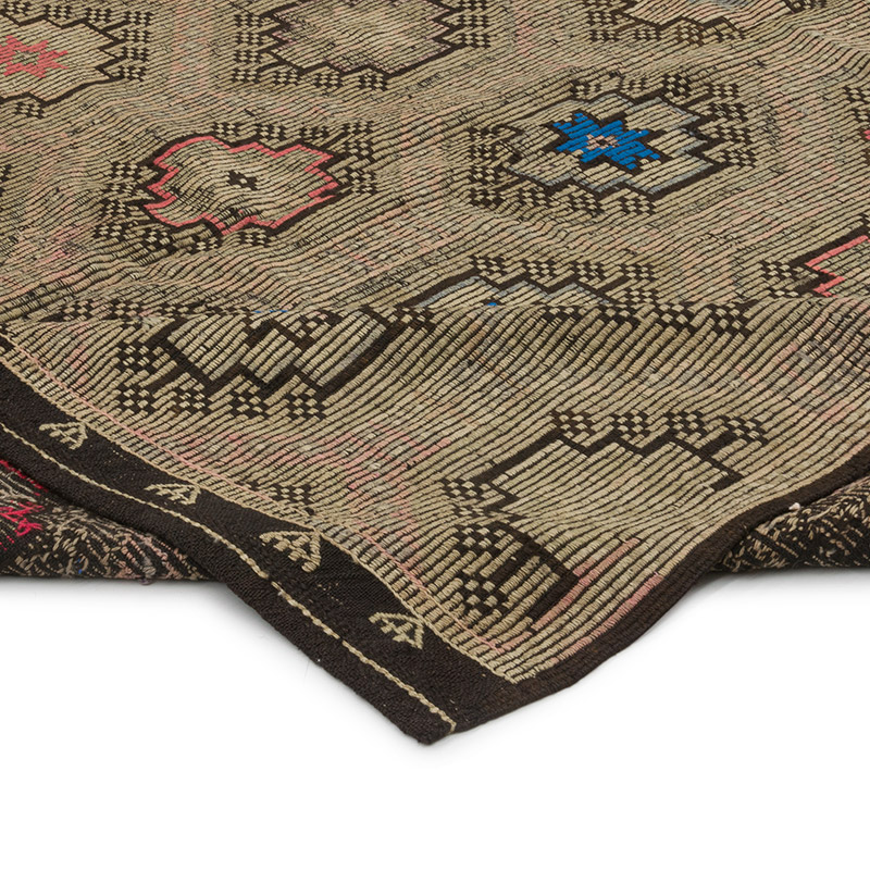 Vintage Anatolian Jijim Rug - 6' 9" x 9'  (81" x 108") - K0088281