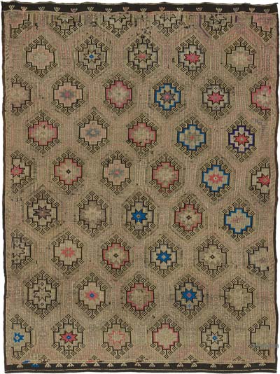 Vintage Anatolian Jijim Rug - 6' 9" x 9'  (81" x 108")