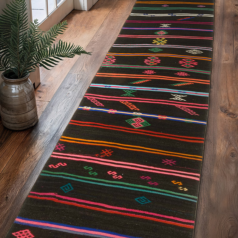Vintage Anadolu Kilim Yolluk - 86 cm x 363 cm - K0088282