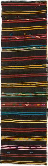 Vintage Anatolian Kilim Runner - 3' 4" x 11' 6" (40" x 138")