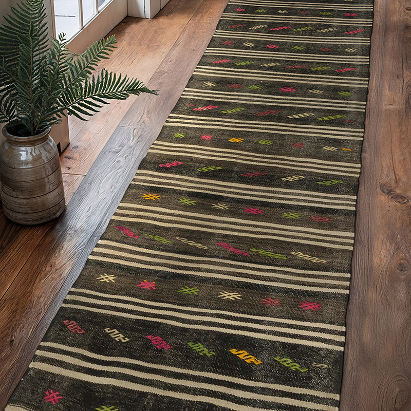 Vintage Anadolu Kilim Yolluk - 72 cm x 313 cm - K0088296