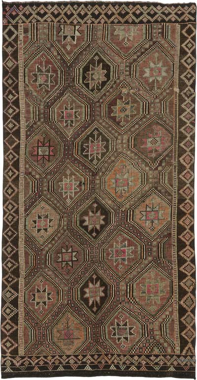 Vintage Anatolian Jijim Rug - 5' 6" x 10' 8" (66" x 128")