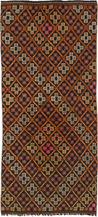 Vintage Anatolian Jijim Rug - 4' 4" x 9' 7" (52" x 115")