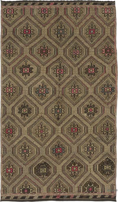 Vintage Anatolian Jijim Rug - 5' 8" x 9' 11" (68" x 119")