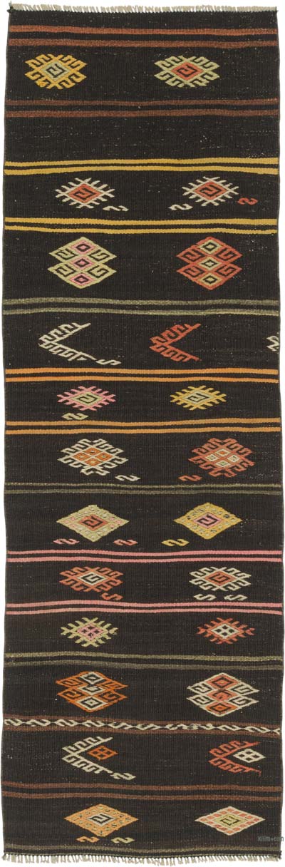 Vintage Anatolian Kilim Runner - 2' 7" x 7' 9" (31" x 93")