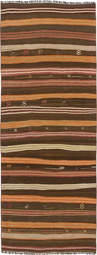 Vintage Anatolian Kilim Runner - 3' 6" x 9' 1" (42" x 109")