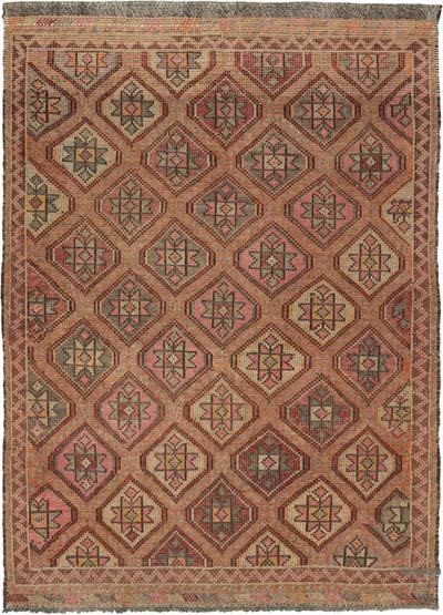 Vintage Anatolian Jijim Rug - 6' 3" x 8' 9" (75" x 105")