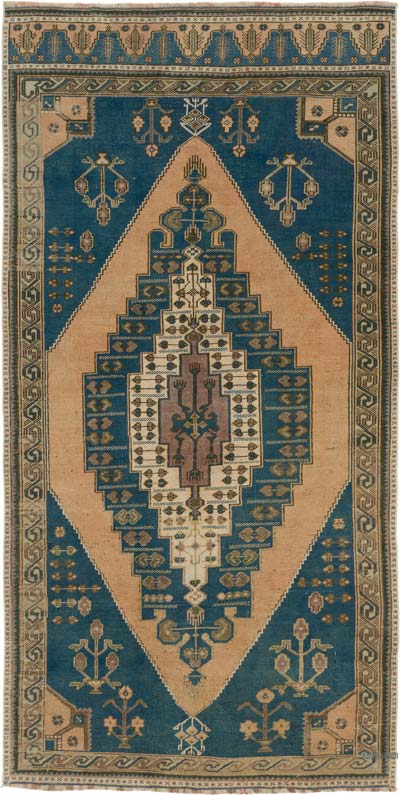 Vintage Turkish Hand-Knotted Rug - 4' 1" x 8'  (49" x 96")