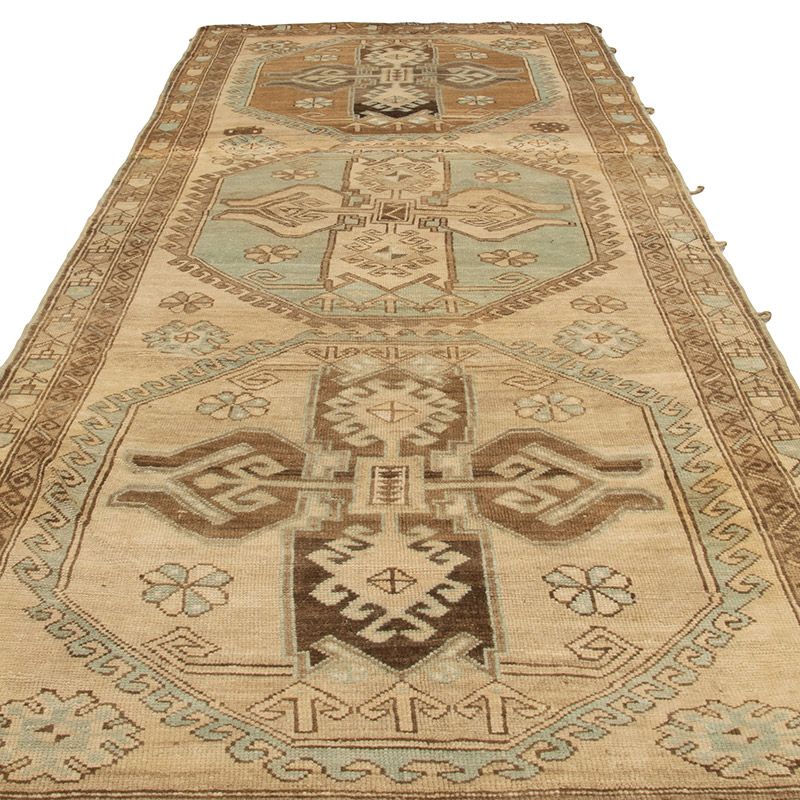 Alfombra Vintage Turca Anudada a Mano - 150 cm x 375 cm - K0088379