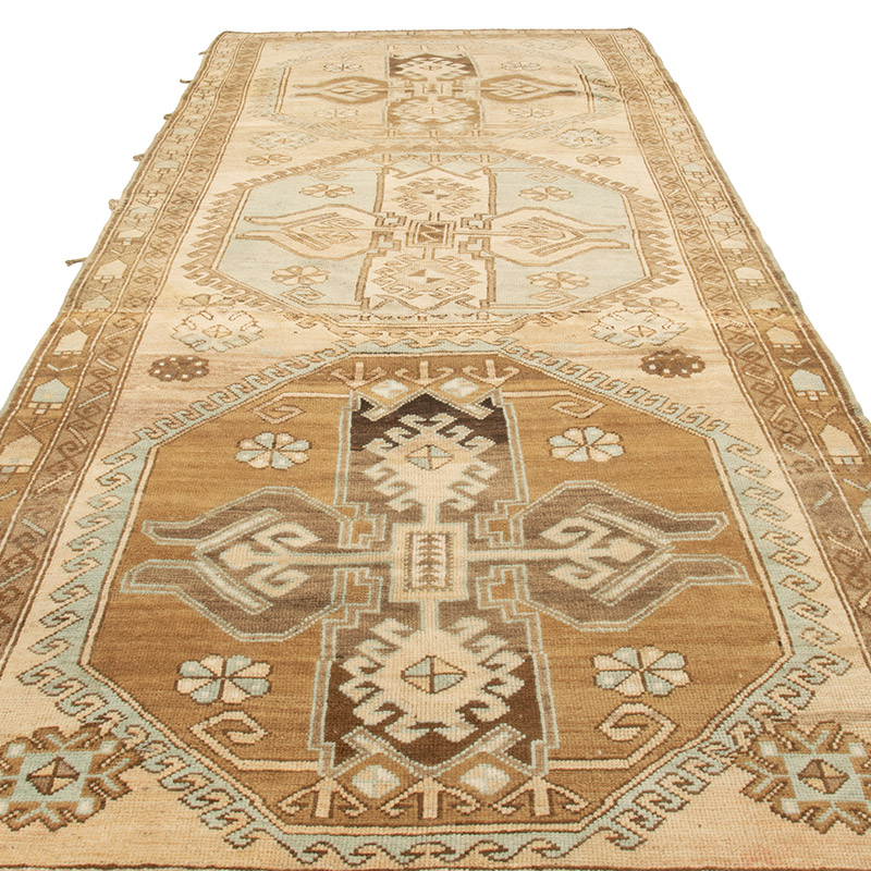 Alfombra Vintage Turca Anudada a Mano - 150 cm x 375 cm - K0088379
