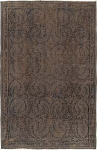Over-dyed Vintage Hand-Knotted Turkish Rug - 4' 5" x 6' 6" (53" x 78")