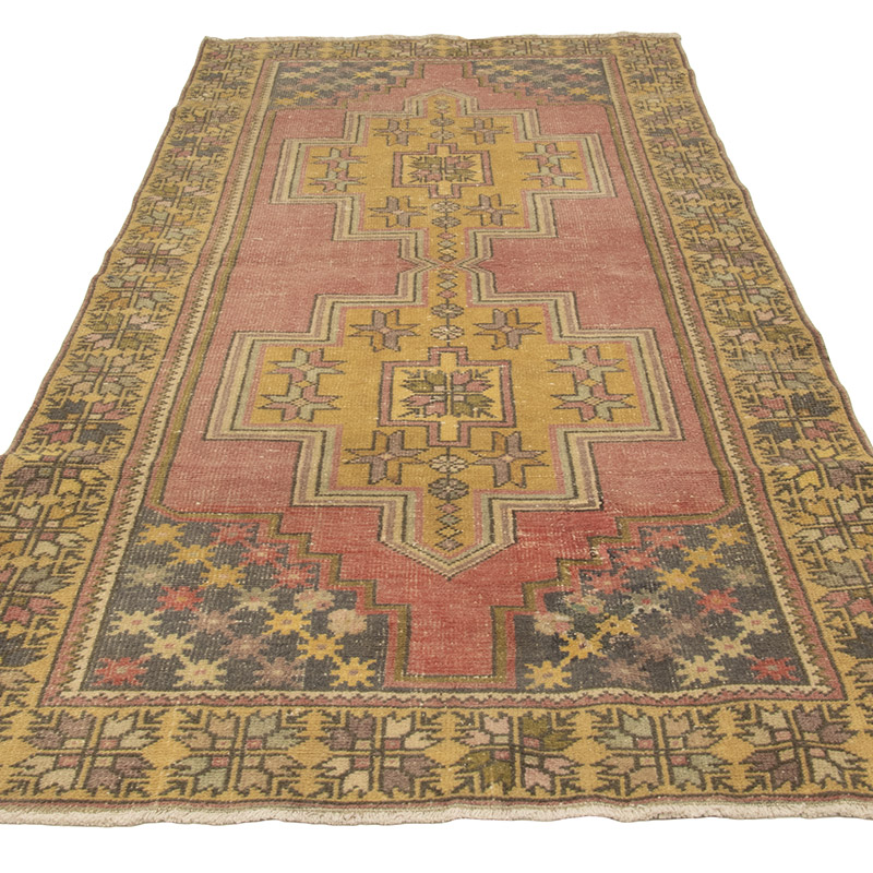 El Dokuma Vintage Halı - 121 cm x 263 cm - K0088383