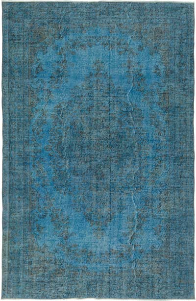 Boyalı El Dokuma Vintage Halı - 184 cm x 283 cm