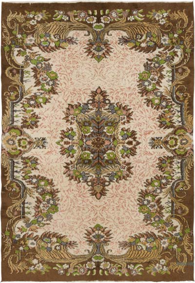 Alfombra Vintage Turca Anudada a Mano - 190 cm x 282 cm