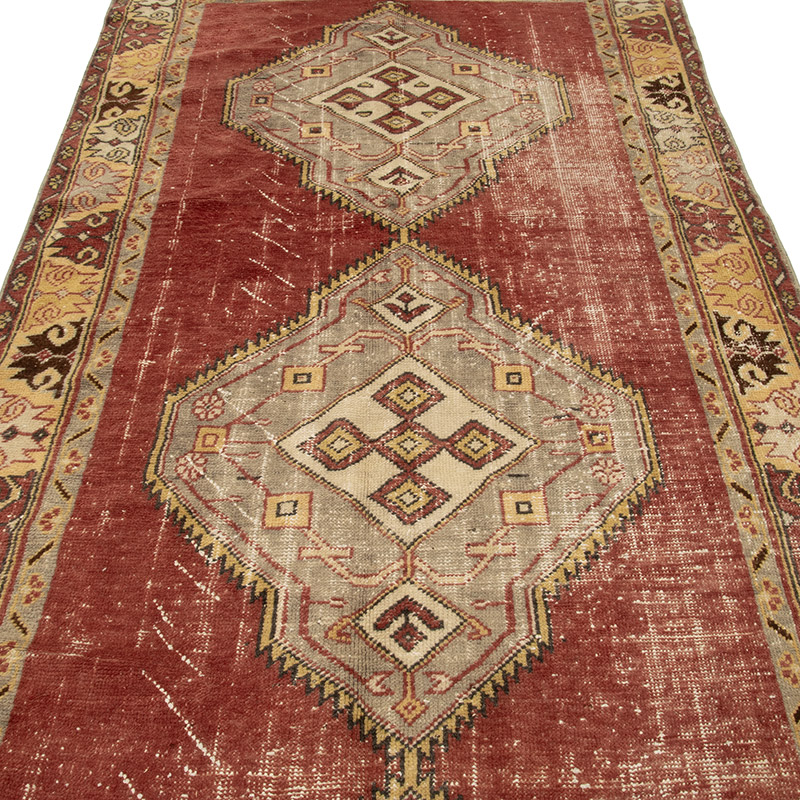 Alfombra Vintage Turca Anudada a Mano - 151 cm x 349 cm - K0088389