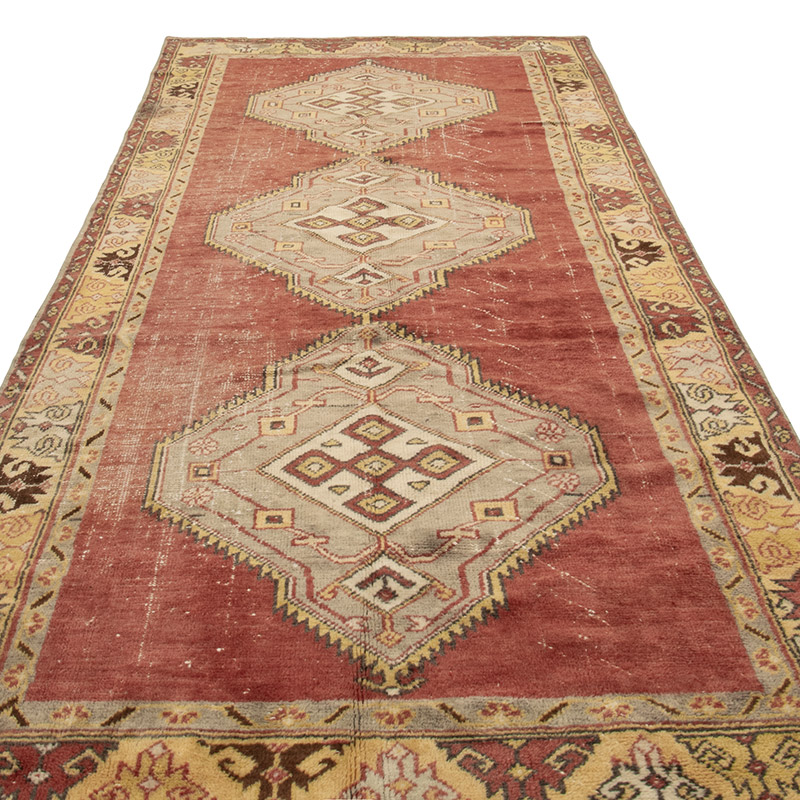 Alfombra Vintage Turca Anudada a Mano - 151 cm x 349 cm - K0088389