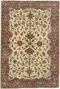 Vintage Turkish Hand-Knotted Rug - 6' 5" x 9' 5" (77" x 113")