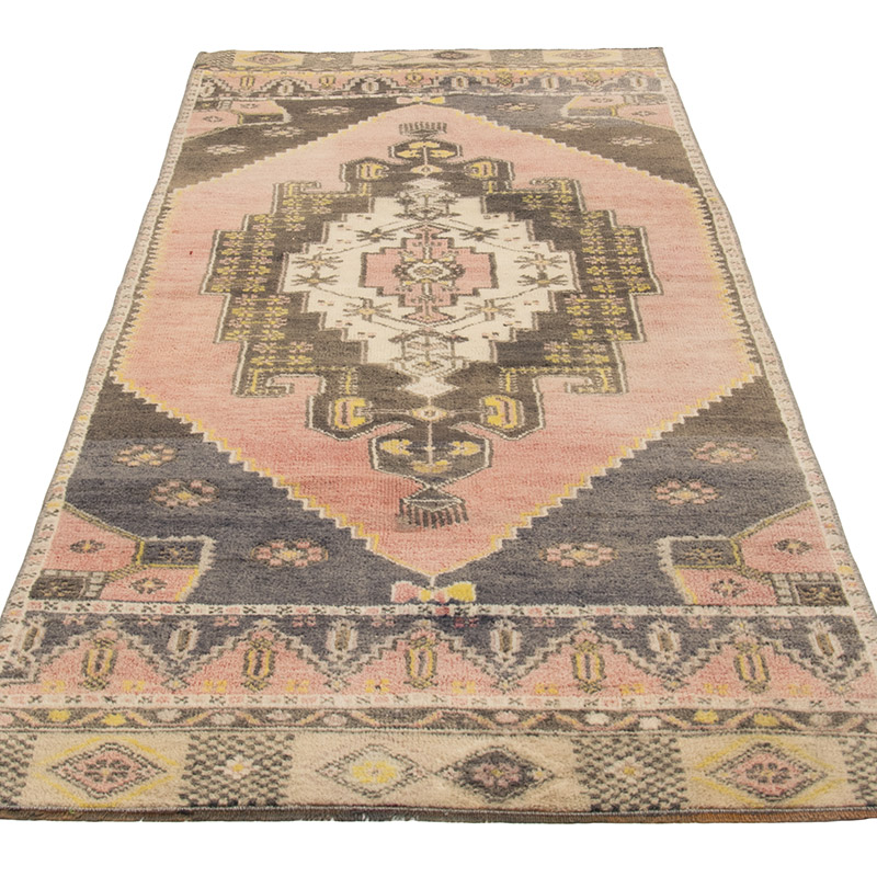 Vintage Turkish Hand-Knotted Rug - 2' 11" x 7' 7" (35" x 91") - K0088392