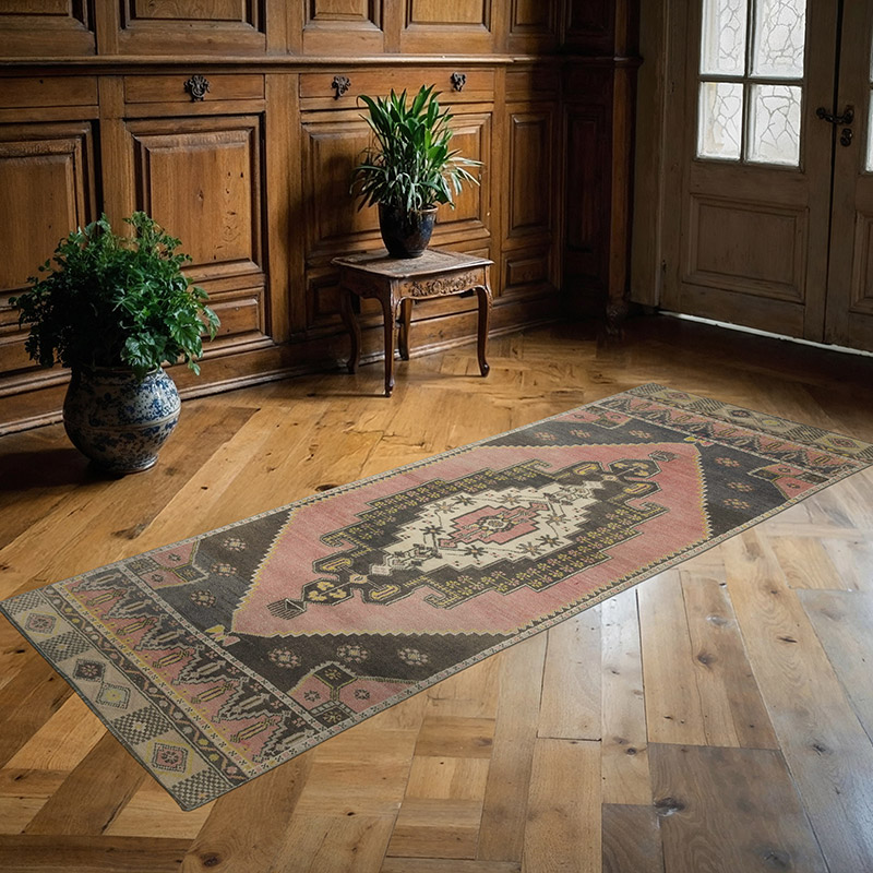 Vintage Turkish Hand-Knotted Rug - 2' 11" x 7' 7" (35" x 91") - K0088392