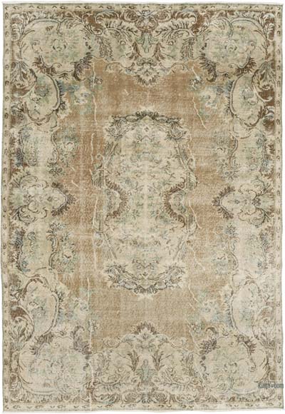 Alfombra Vintage Turca Anudada a Mano - 191 cm x 278 cm