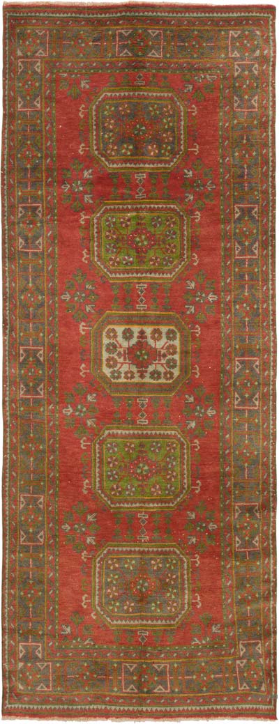 Alfombra Vintage Turca Anudada a Mano - 140 cm x 350 cm