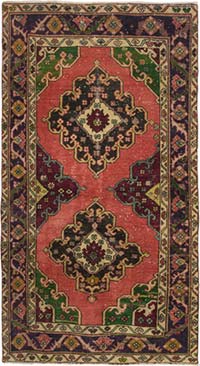 El Dokuma Vintage Hali - 108 cm x 195 cm