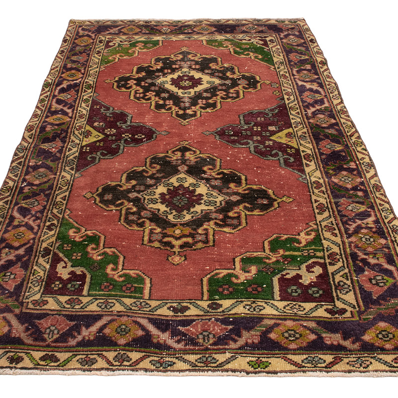 Vintage Turkish Hand-Knotted Rug - 3' 7" x 6' 5" (43" x 77") - K0088397