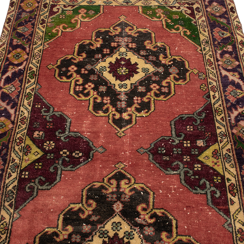 Vintage Turkish Hand-Knotted Rug - 3' 7" x 6' 5" (43" x 77") - K0088397