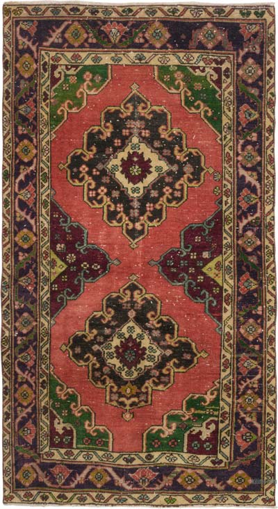 Vintage Turkish Hand-Knotted Rug - 3' 7" x 6' 5" (43" x 77")