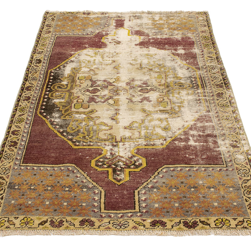 Vintage Turkish Hand-Knotted Rug - 2' 11" x 4' 10" (35" x 58") - K0088398