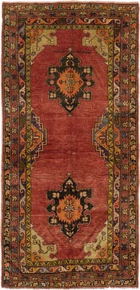 Vintage Turkish Hand-Knotted Rug - 4' 9" x 9' 11" (57" x 119")