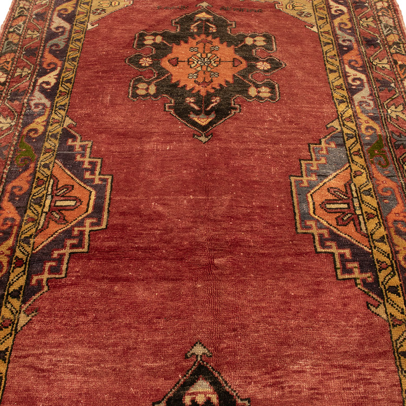 Alfombra Vintage Turca Anudada a Mano - 146 cm x 302 cm - K0088401