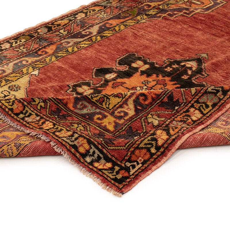Alfombra Vintage Turca Anudada a Mano - 146 cm x 302 cm - K0088401