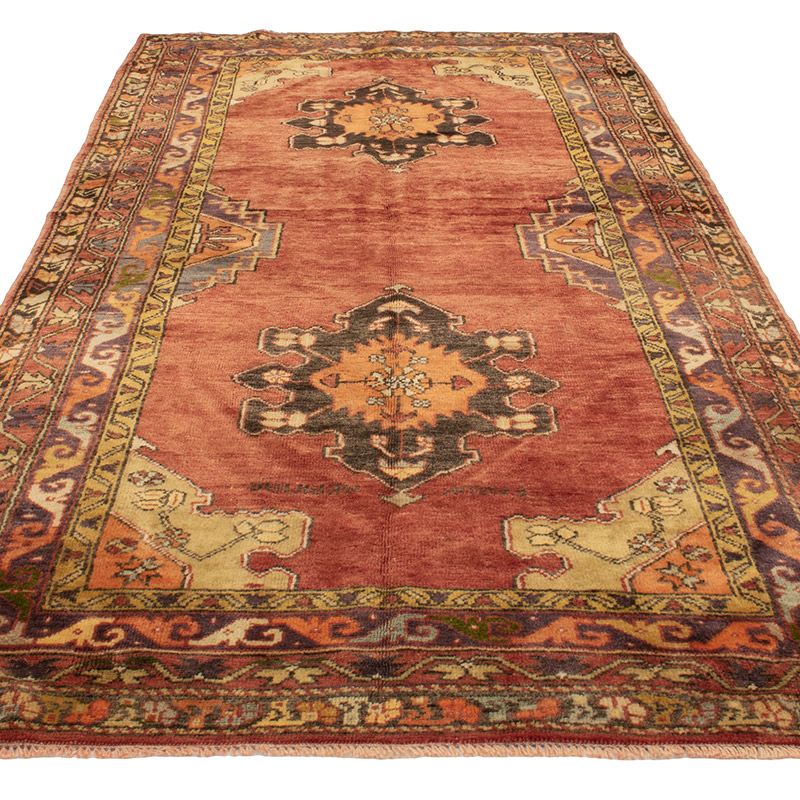 Alfombra Vintage Turca Anudada a Mano - 146 cm x 302 cm - K0088401