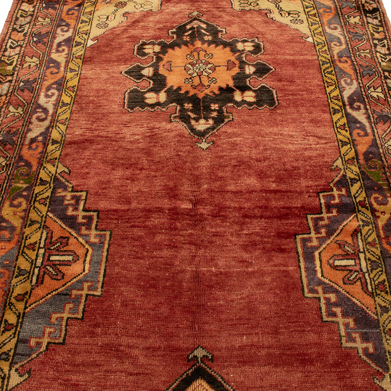Alfombra Vintage Turca Anudada a Mano - 146 cm x 302 cm - K0088401