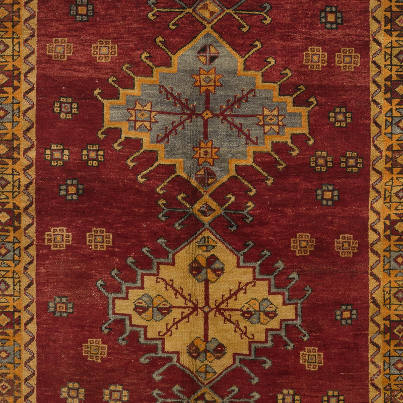 Alfombra Vintage Turca Anudada a Mano - 141 cm x 308 cm - K0088402