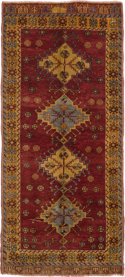 El Dokuma Vintage Halı - 141 cm x 308 cm