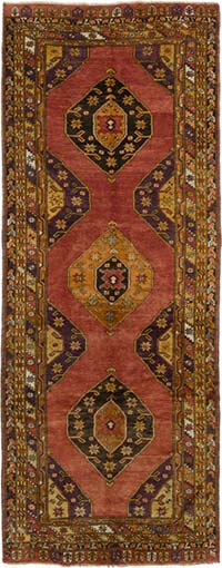 Vintage Turkish Hand-Knotted Rug - 5' 2" x 13' 4" (62" x 160")