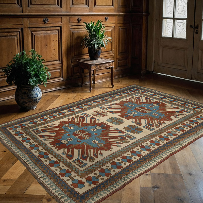 Vintage Turkish Hand-Knotted Rug - 5' 2" x 7' 3" (62" x 87") - K0088404