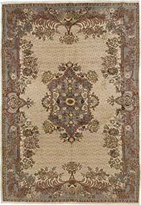 Vintage Turkish Hand-Knotted Rug - 5' 11" x 8' 10" (71" x 106")