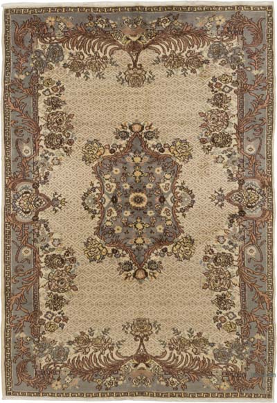 Alfombra Vintage Turca Anudada a Mano - 181 cm x 268 cm