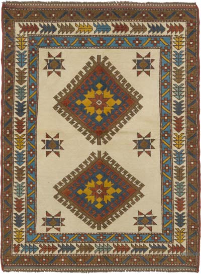 Vintage Turkish Hand-Knotted Rug - 4' 8" x 6' 4" (56" x 76")