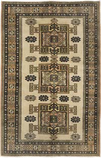 Vintage Turkish Hand-Knotted Rug - 5' 7" x 8' 8" (67" x 104")