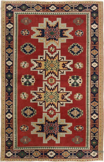 Alfombra Vintage Turca Anudada a Mano - 146 cm x 220 cm